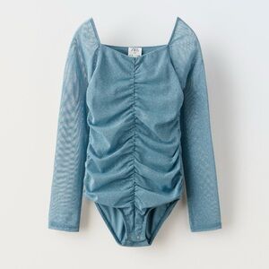 Zara Shiny Bodysuit Worn Once! Girls